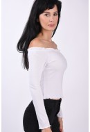 Bluza Dama Pieces Pcbell Short Bright White